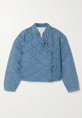  Rhae Quilted Denim Wrap Jacket from Rixo