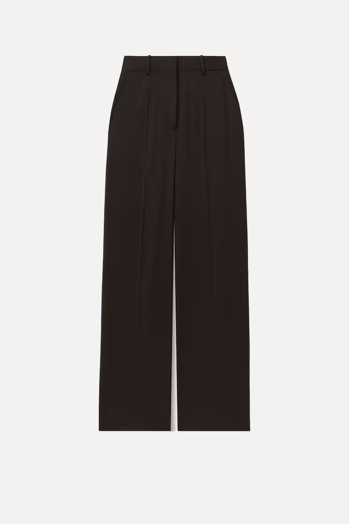 Wool Blend Wide Leg Suit Trousers