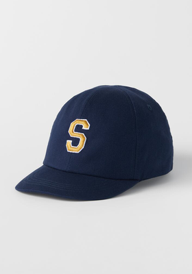 Cap With Embroidered Initial  from Zara