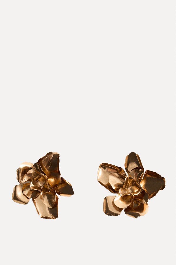 Flower-Design Earrings from Mango