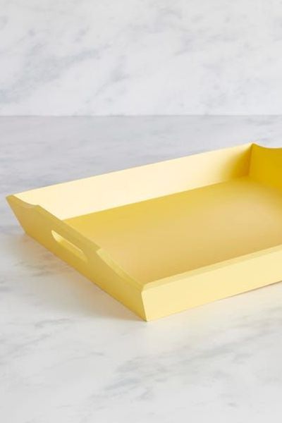 Painted Wooden Tray Lemon from Dunelm