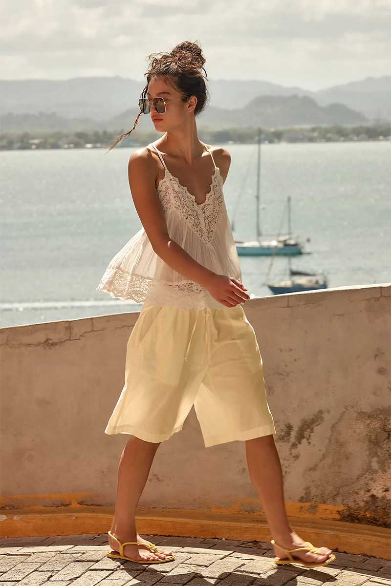 Saylor Poplin Pull-On Shorts from Free People