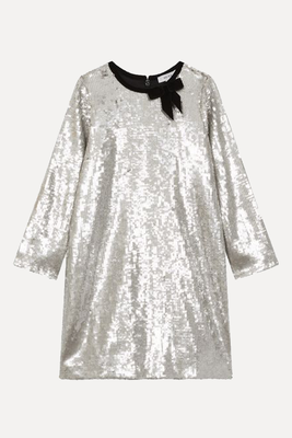 Leon Sequin Bow Dress from Reiss