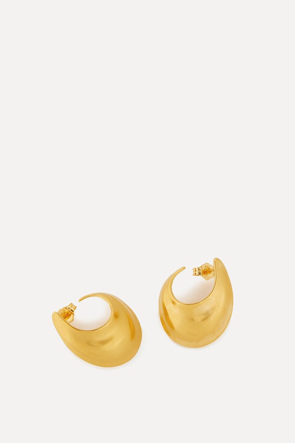 14ct Gold-Plated Vermeil Sabine Classic Hoop Earrings from By Pariah