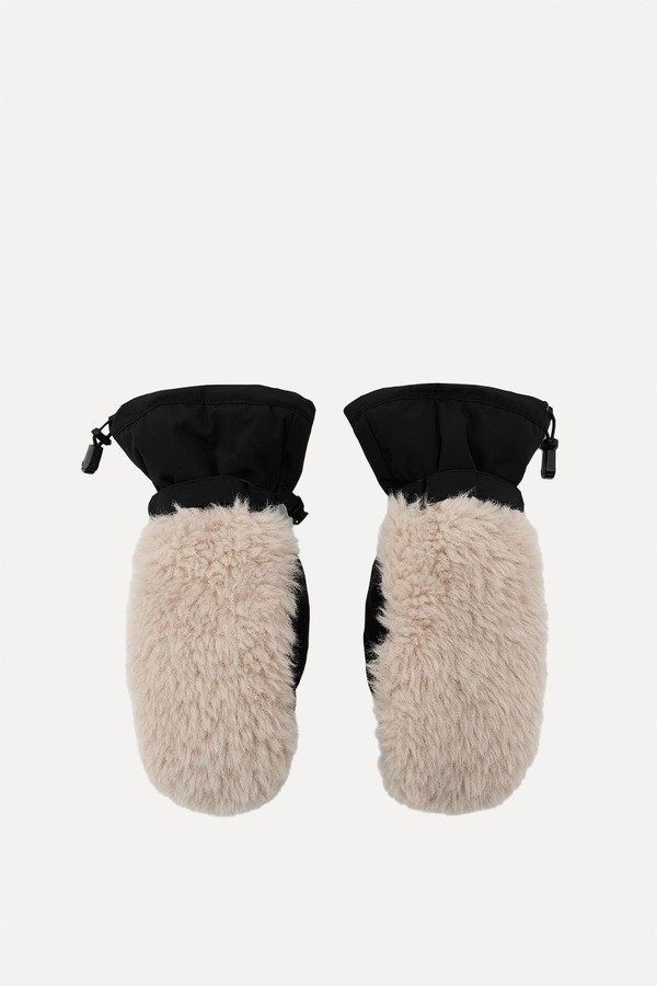 Faux Fur Polartec® Mittens Ski Collection from Zara