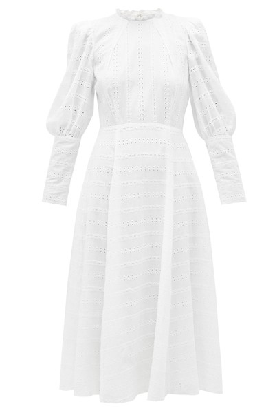 White Dress With Broderie Anglaise from Maje