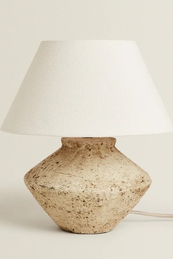 Medium Table Lamp With Earthenware Base