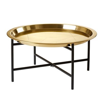 Lju Tray Table Gold Colour Black