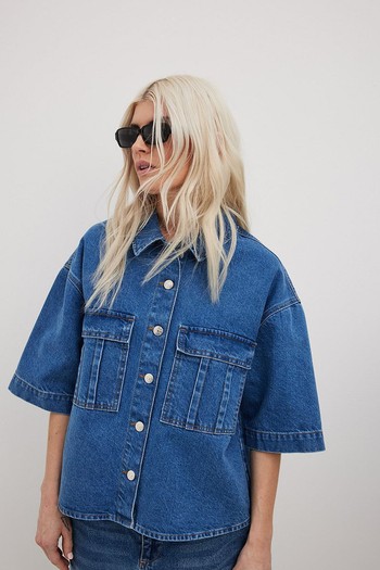 Boxy Denim Shirt from Na-kd