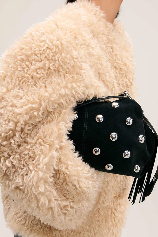 Miss M Suede Studded Bag from Maje