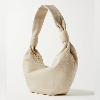 Malin Knotted Textured Leather Shoulder Bag
