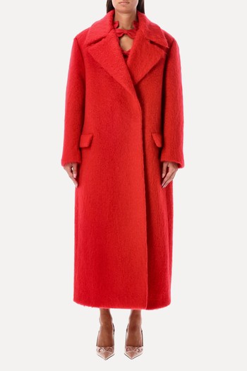 Peak-Lapels Straight Hem Coat from Valentino