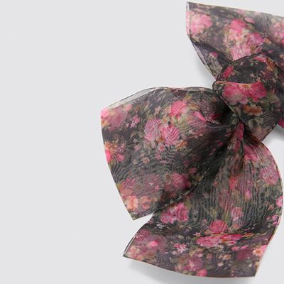 Floral Organza Bow Hair Clip from Zara