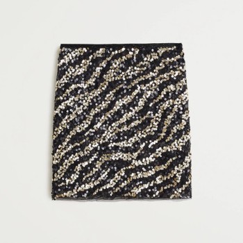 Sequin Zebra Mini Skirt, £25.99 (was £49.99) | Mango