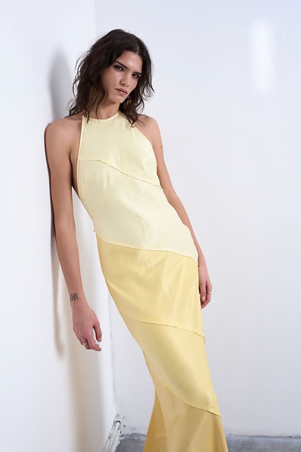 Satin Maxi Occasion Halter Dress from Topshop