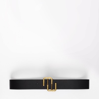 Leather Double M Belt from Maje 