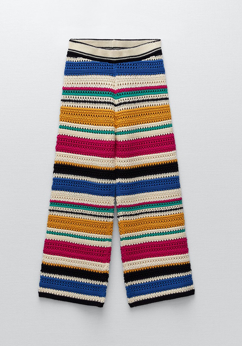 Multicolour Knit High Waist trousers from Zara