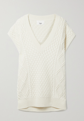 Oversized Cable-Knit Wool Tank from The Frankie Shop