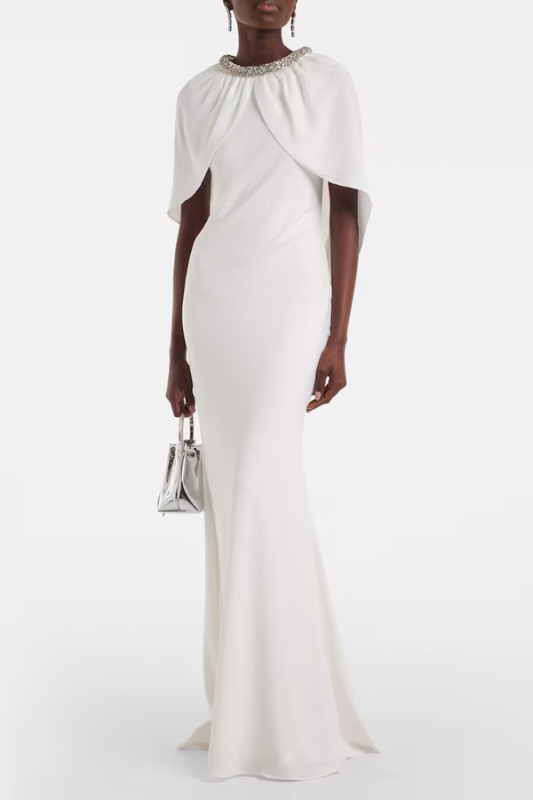 Bridal Embellished Caped Gown from Roland Mouret