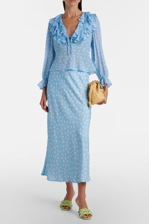 Ardith Polka-Dot Midi Skirt from Rixo