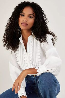 Iva Lace Trim Blouse from Monsoon