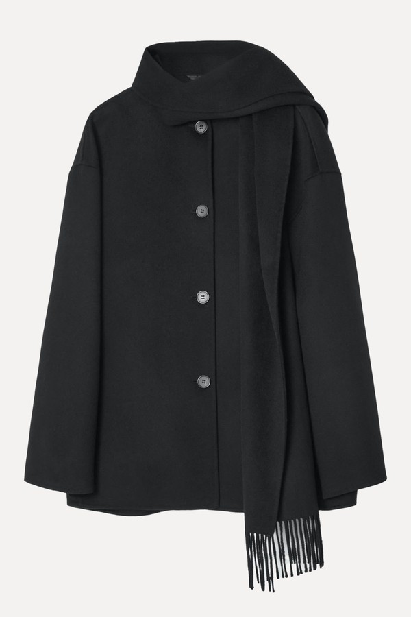 Oversized Wool-Blend Scarf Jacket from COS