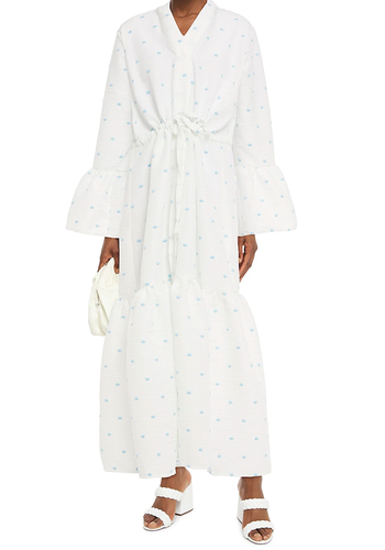 Fluted Fil Coupé Jacquard Kaftan from Bambah