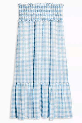 Gingham Spot Tiered Skirt from Topshop