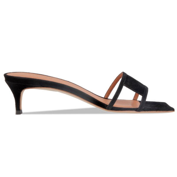Virgo Cutout Suede Mules