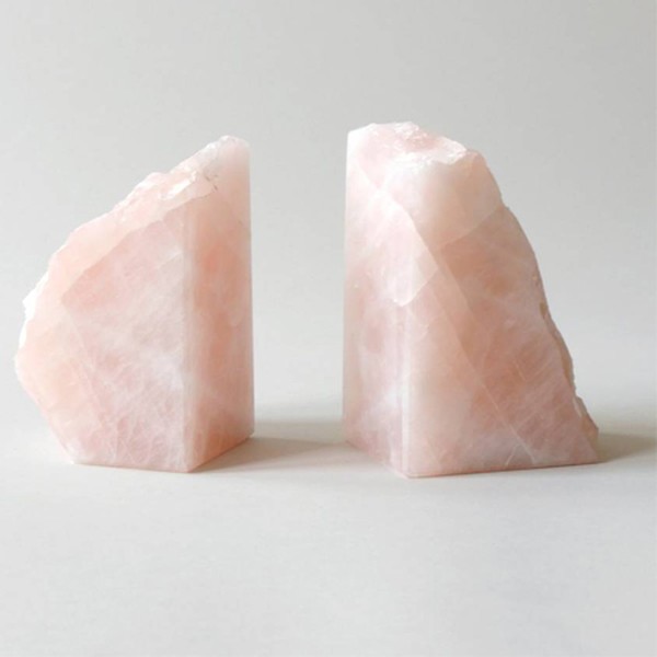 Rose Quartz Crystal Bookends from Decadorn