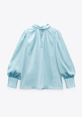 Satin Blouse With Buttons  from Zara