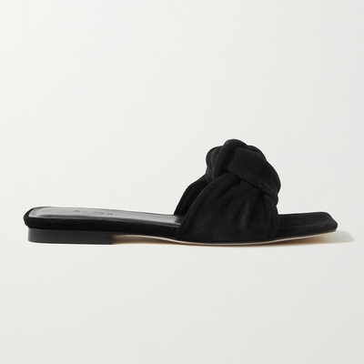 Lima Knotted Suede Slides from By Far