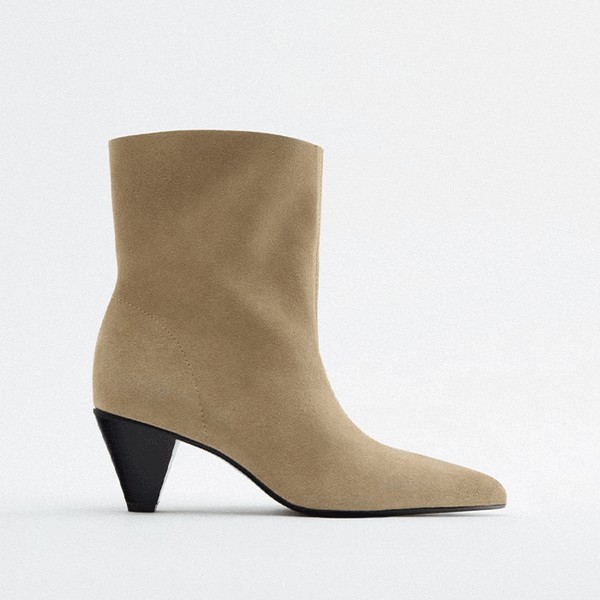 Soft Leather Ankle Boots from Zara