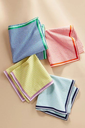 Finley Gingham Cotton Napkins  from Anthropologie