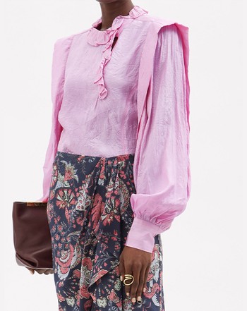 Chandra Ruffled Crinkled-Silk Blouse, £495 