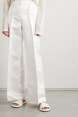 Lazco Washed Silk-Satin Wide-Leg Pants from The Row