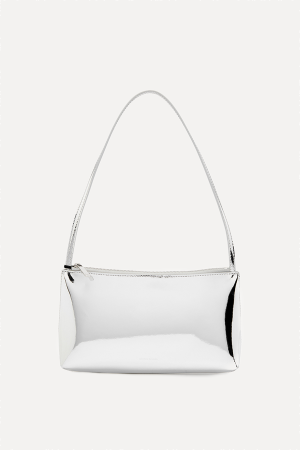 Gaia Metallic Patent Leather Shoulder Bag from Mansur Gavriel