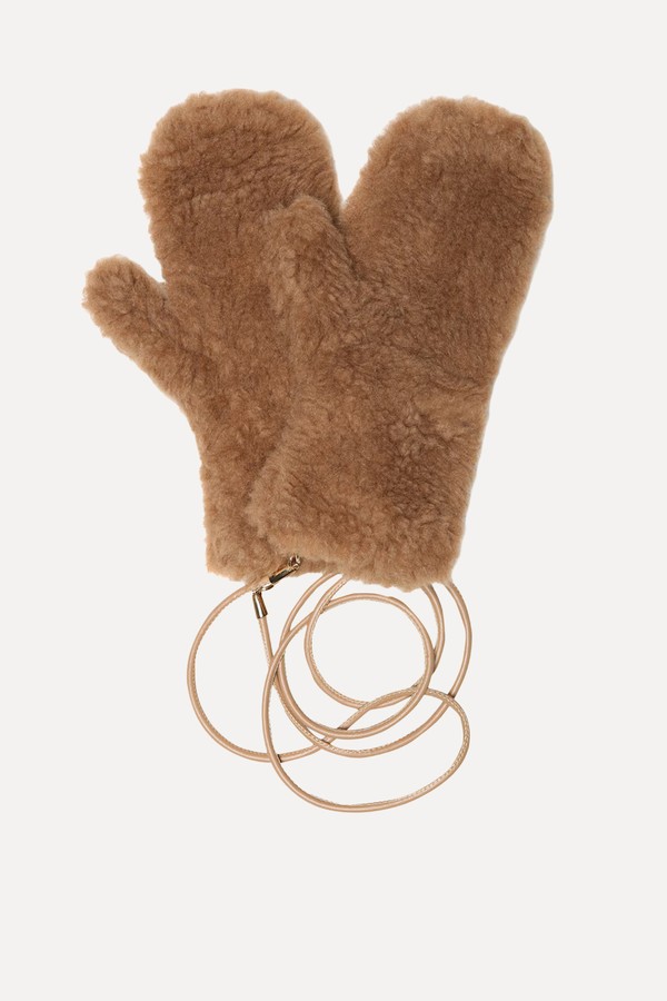 Ombrato Camel Hair & Silk Mittens from Max Mara