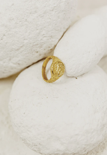 Sand Signet Ring Gold 