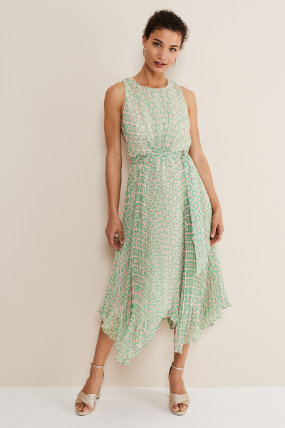 Vanya Pleated Sunray Dress