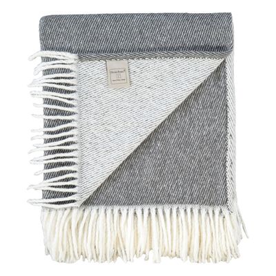 Grey & Cream Check Throw