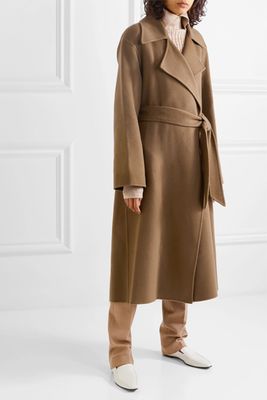Efo Belted Cashmere & Wool-Blend Coat from The Row