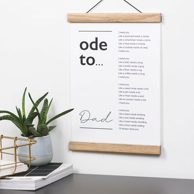 Ode To Dad Poem Print from BespokeVerse