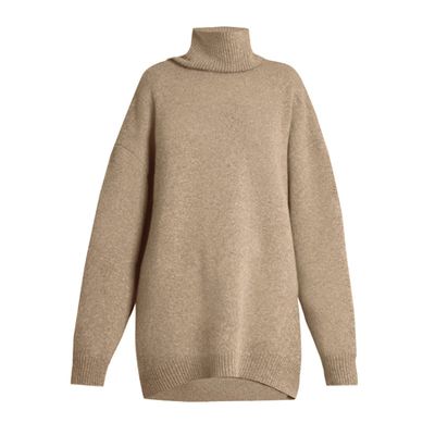 Displaced Sleeve Roll Neck Wool Sweater from Raey