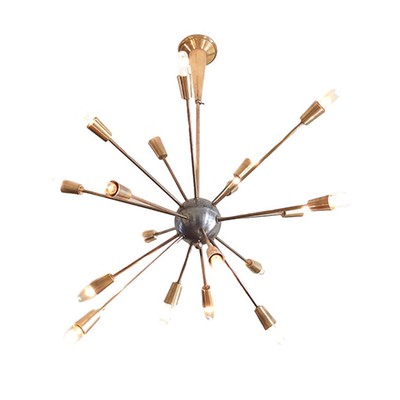 Bi Tone French Brass Sputnik Chandelier from Vinterior