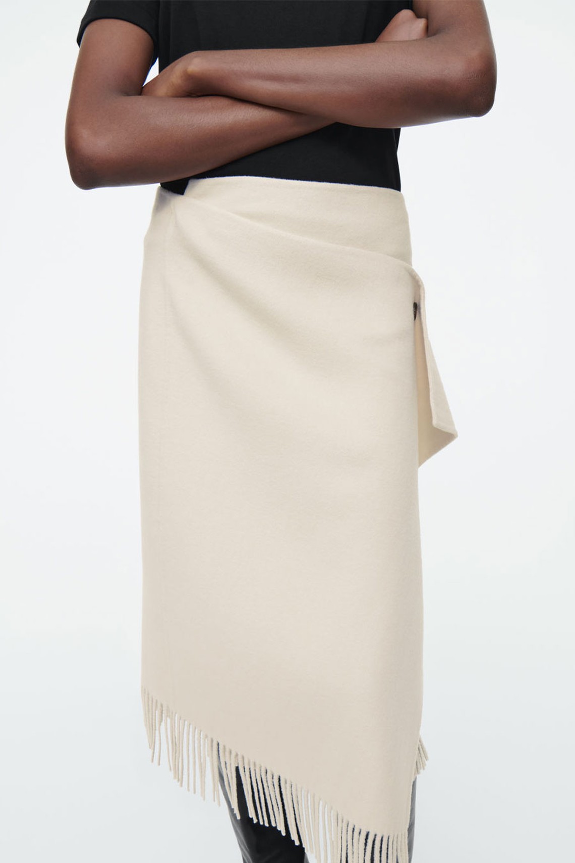 Fringed Midi Wrap Skirt from COS