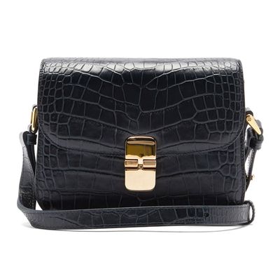Grace Crocodile-Effect Leather Cross-Body Bag from A.P.C