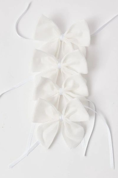 Snow White Velvet Napkin Bows  from Mrs Alice 