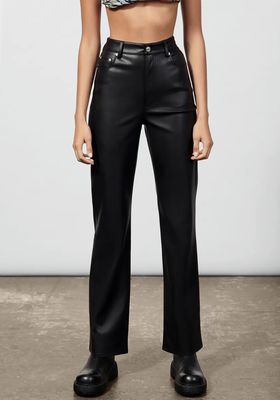 'The 90's Full Length Full Length Faux Leather Trousers from Zara