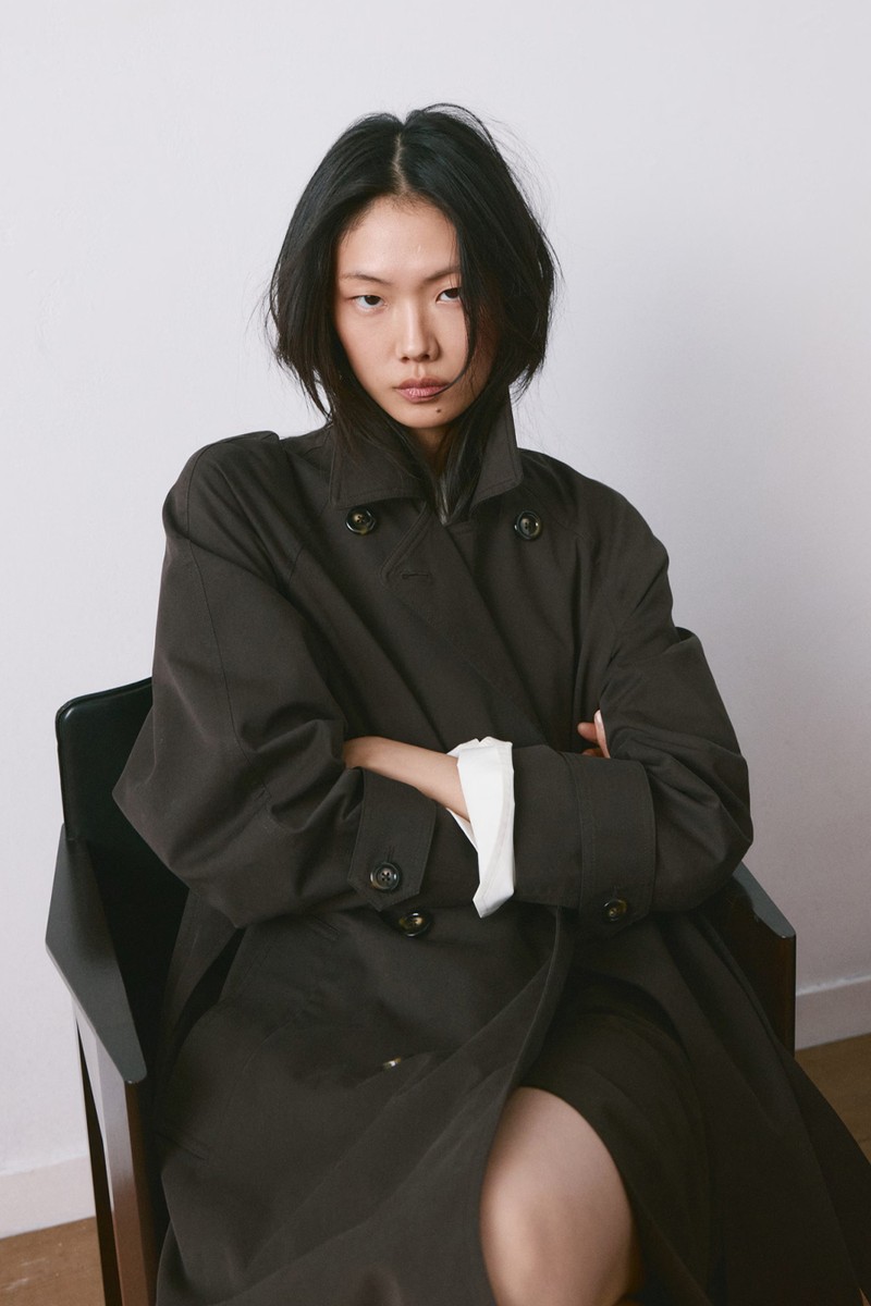 Long Double-Breasted Trench Coat from  Mango